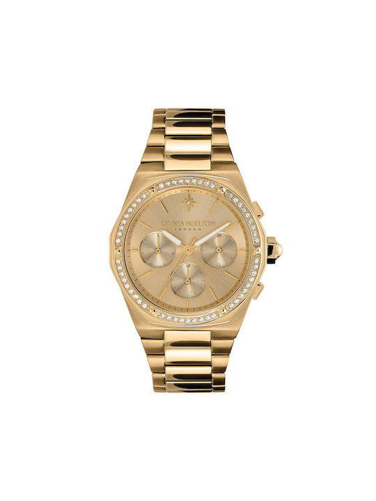 Olivia Burton Uhr Chronograph mit Gold Metallarmband