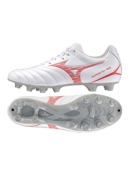 Mizuno Monarcida Neo Iii Select Md Χαμηλά Ποδοσφαιρικά Παπούτσια με Τάπες Λευκά