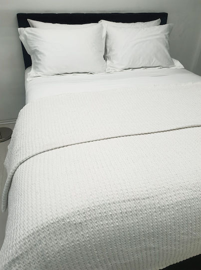 Le Blanc Μονή Κουβέρτα Ξενοδοχείου Λευκή 170x250cm