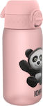 Plastic Pod Bottle 350ml Ion8 with Panda - Pink