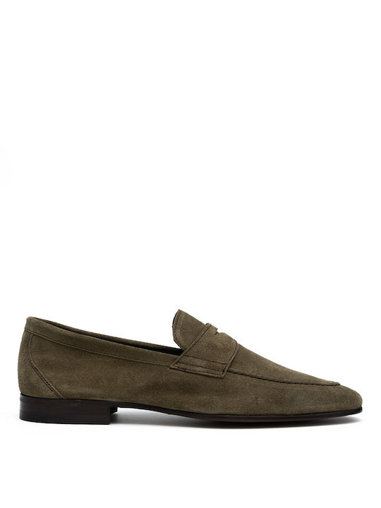 Perlapura Men's Suede Moccasins Green