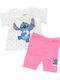 Kinder-Set mit Leggings Sommer 2Stück White Lilo & Stitch