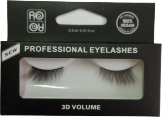 Ro Accessories Βλεφαρίδες Με Κόλλα 3d Volume Ey181