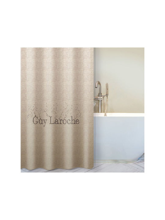 Guy Laroche Pandora Perdea de Baie Țesătură cu Inele 240x185cm Nisip 1128030221007