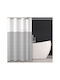 Guy Laroche Finesse Shower Curtain Fabric with Hooks 180x185cm Grey 1128030121006