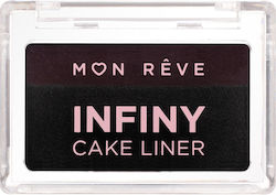 Mon Reve Infiny Cake Liner Infiny Cake Liner activat cu apă, sub formă de pudră cu o performanță incredibilă a culorii 3g - 01 Black & Brown