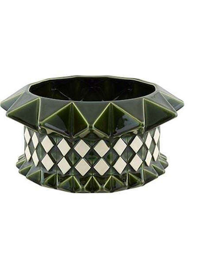 Bordallo Pinheiro Διακοσμητικό Μπωλ Γυάλινο Πράσινο 30x15cm