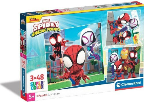 Clementoni Spiderman Super Color Marvel Спайди и неговите невероятни приятели 3x48 части 1200-25294