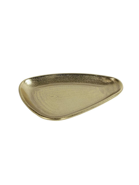 Atmosphera Metallic Decorative Platter Gold 15x22x2cm