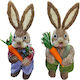 Λαγος Ψαθινος Με Καροτα 33x14cm Bunny S 932092