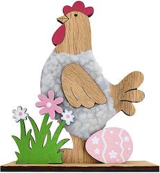 Decorative Chicken with flowers + egg in a vase 15x13cm Bunny S 932102