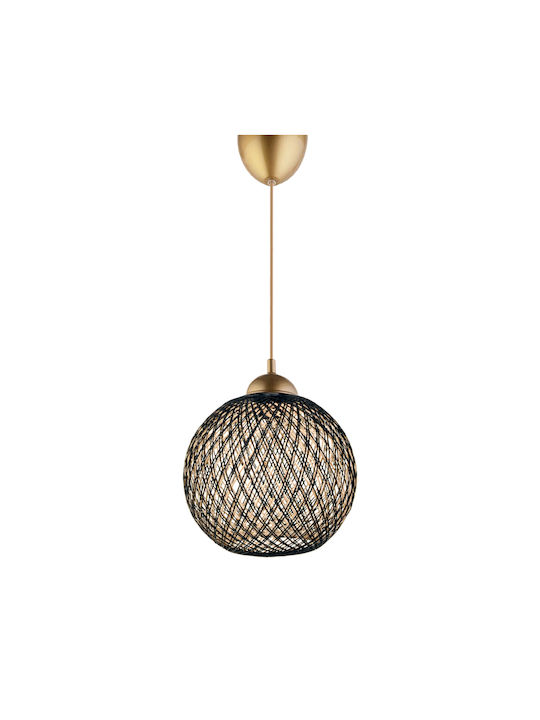 HomeMarkt Pendant Light with Rope Black