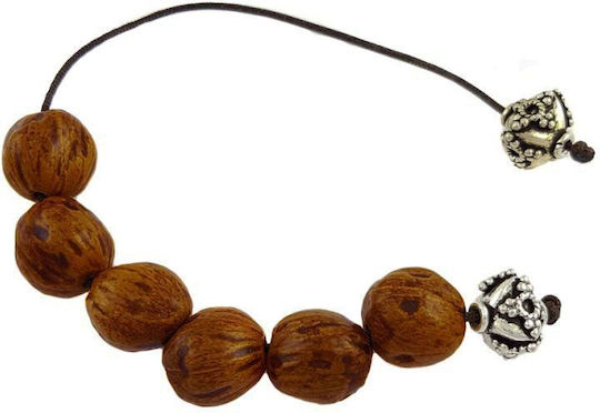 Scented Nutmeg Begleri with 6 Beads Brown 20.5cm