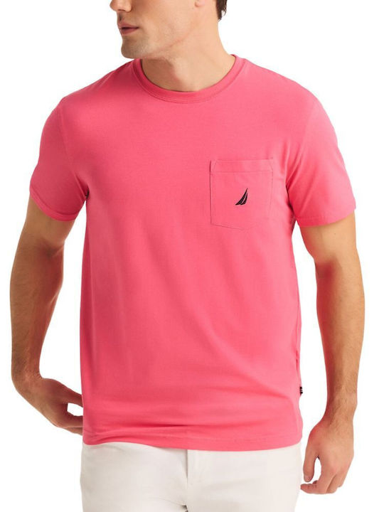 Nautica Ανδρικό T-shirt Κοντομάνικο Bright Pink