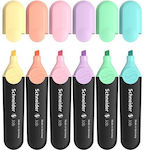 Set Of 6 Schneider Pastel Highlighters