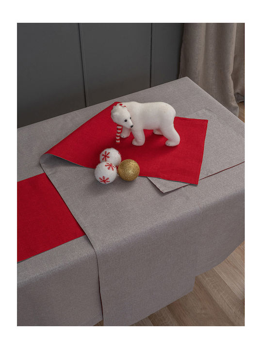 Palamaiki Weihnachtlich Tischsets Stoff Gray L35xB45cm.