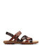 Elizabelle Gem Flache Sandalen für Damen in Braun Farbe