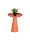 Rundes Beistelltisch Delcon Metall Orange M39.5xL39.5xH47cm