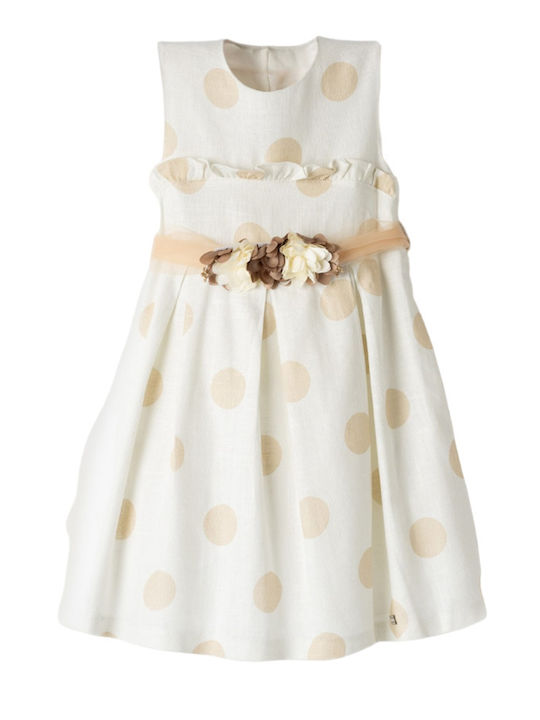 Evita Kids Dress Polka Dot beige