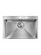 Sanitec Drop-In Sink Inox W77xD50cm Silver
