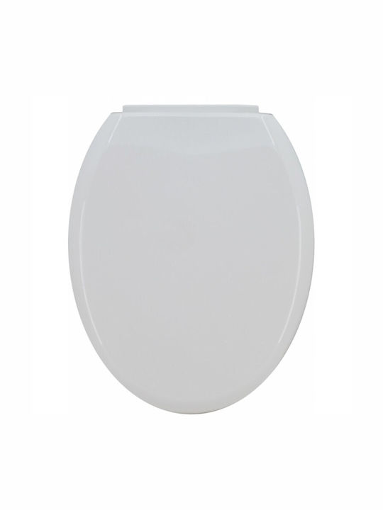 Capac WC Închidere lentă Plastic 44x36.8cm Alb