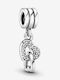 Pandora Interlocking Hearts Anhänger Herz aus Silber mit Zirkon