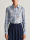 Gant Women's Silky Long Sleeve Shirt Light Blue