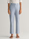 Gant Women's High-waisted Chino Trousers in Slim Fit Light Blue