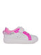 Παιδικά Sneakers με Σκρατς Bianco / Fuxia