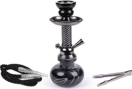 Hookah Shisha Md All Black Single 1 Hose - 26cm