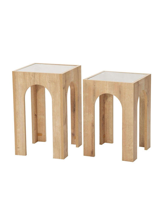 Platz Beistelltisch Seine Clear-oak 2Stück L35xB35xH55cm