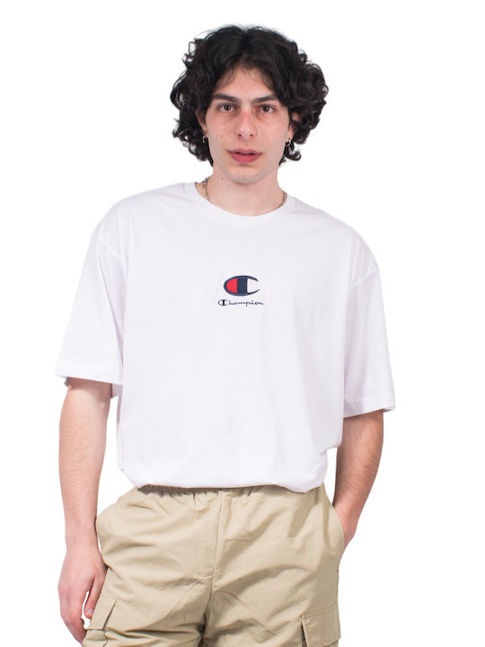 Champion Crewneck Herren T-Shirt Kurzarm Weiß