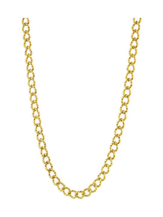 Loisir Necklace Links Steel Gold Plated Grommet 01l27-00835