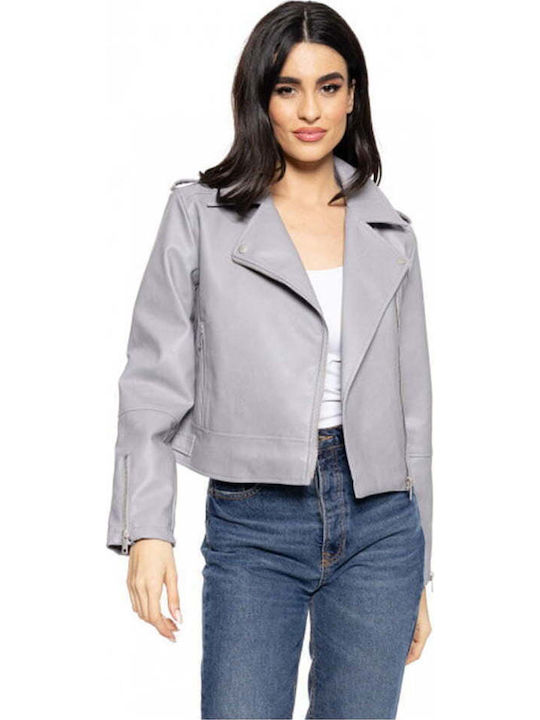 Γυναικείο Biker Jacket Γκρι