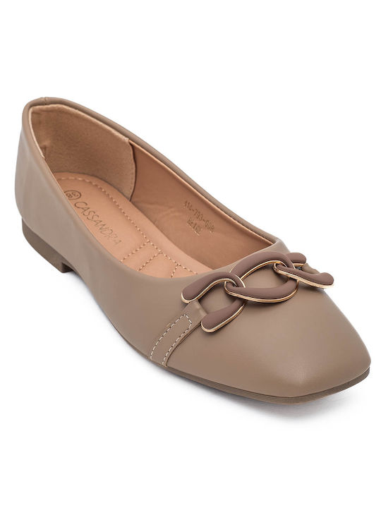 Voi & Noi Damen Ballerinas in Beige Farbe