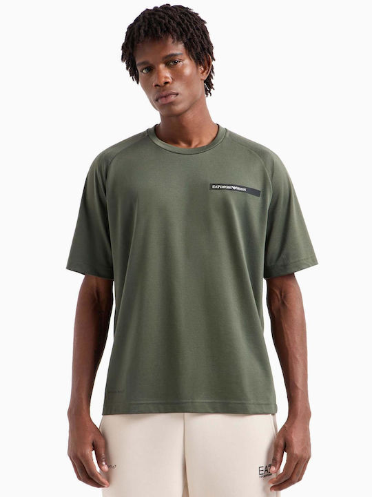 Emporio Armani T-shirt Bărbătesc cu Mânecă Scurtă Verde