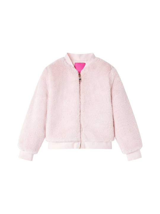 vidaXL Jachetă casual pentru copii Scurt Soft Pink