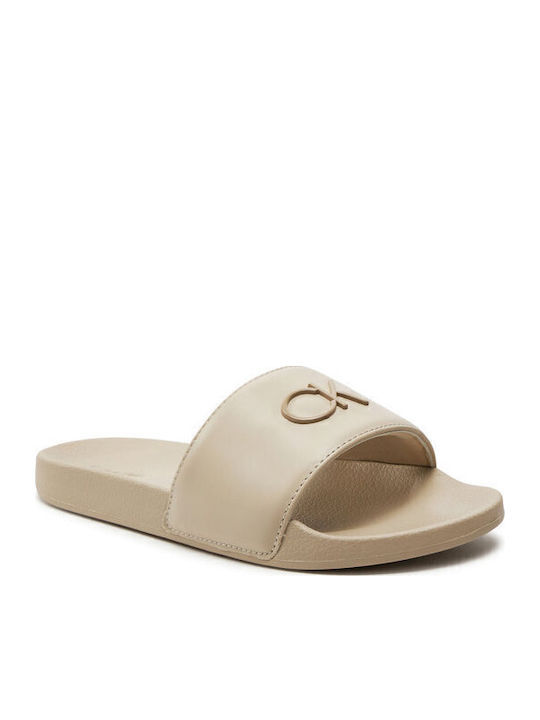 Frauen Flip Flops in Beige Farbe