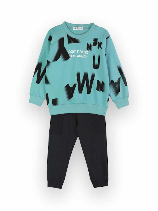 Nek Kids Wear Kids Sweatpants Set Petrol 2pcs