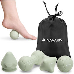 Navaris Σετ Foam Rollers Πράσινο 6.3cm