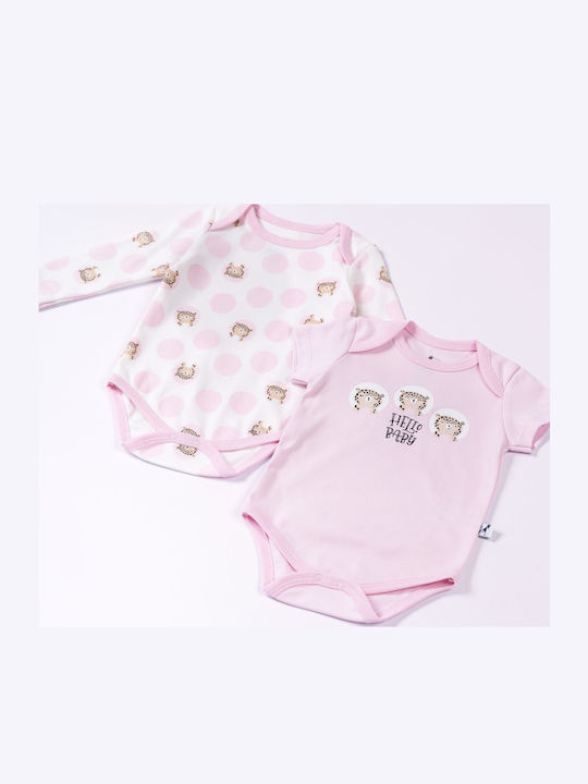 Evita Set Babystrampler Langärmliges Pink 2Stück