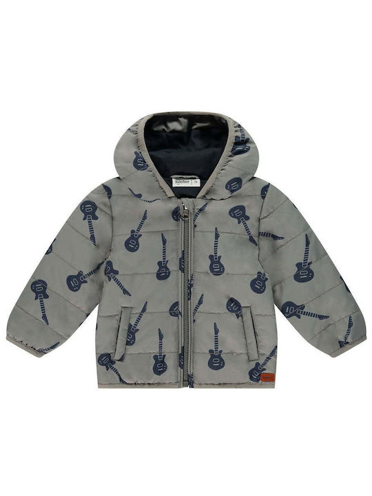 Kinder Freizeitjacke Lang mit Kapuze Grey