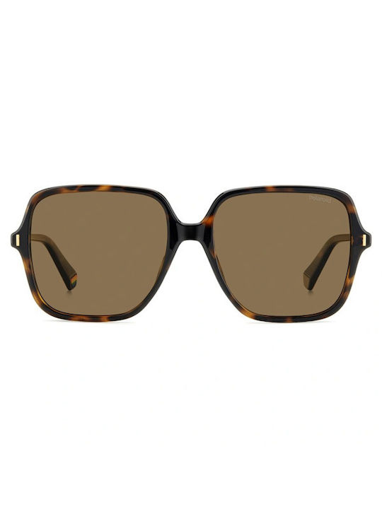 Polaroid Sonnenbrillen mit Braun Schildkröte Rahmen und Braun Linse PLD6219/S 086/SP