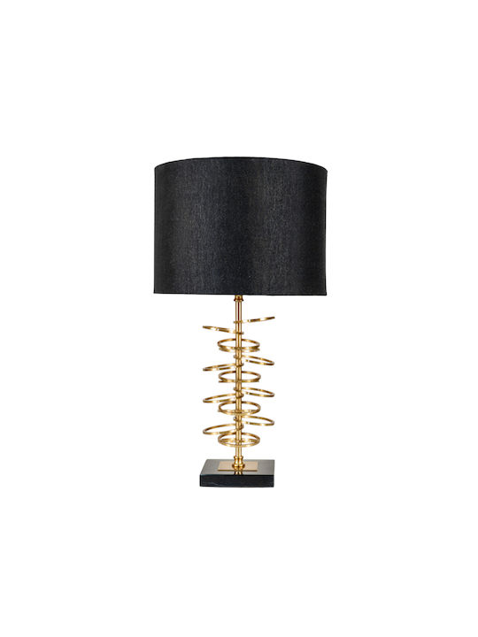 Zen Collection Tischlampe mit Schwarz Schirm und Gold Basis