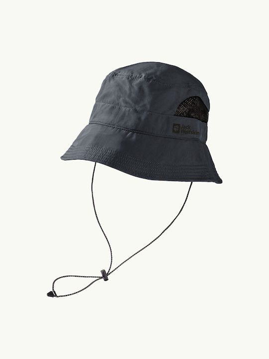 Jack Wolfskin Υφασμάτινo Ανδρικό Καπέλο Στυλ Bucket Γκρι