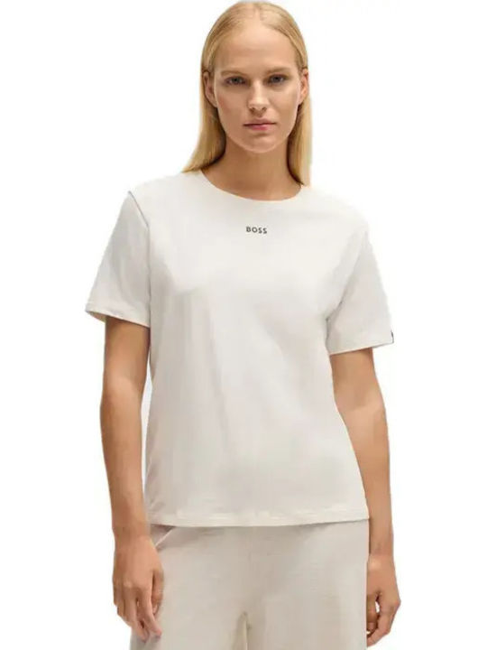 Boss Women's Athletic Blouse Short Sleeve Ecru