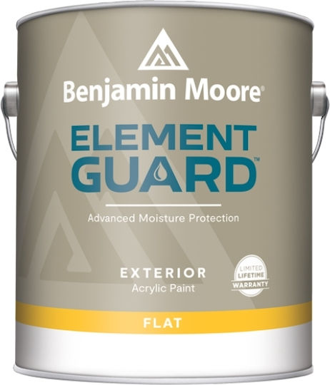 Benjamin Moore Пластмасов Боя за Външен Употреба Element Guard Flat 3.78лт