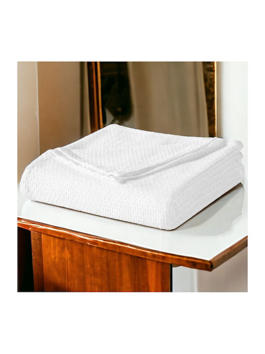 To megalo pazari Pique Blanket Super King 240x260cm White
