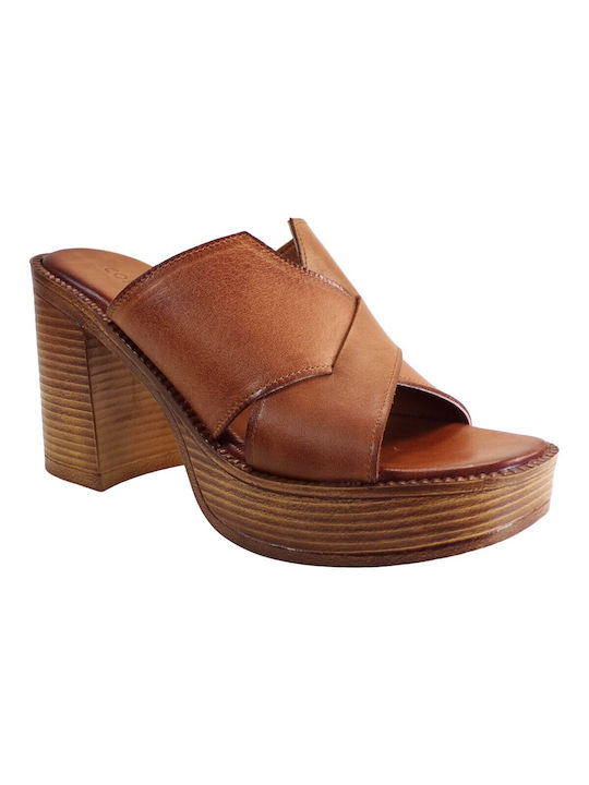 Commanchero Original Leather Women's Sandals Tabac Brown