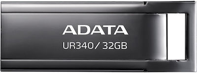 Adata Ur340 32GB USB 2.0 Stick Μαύρο